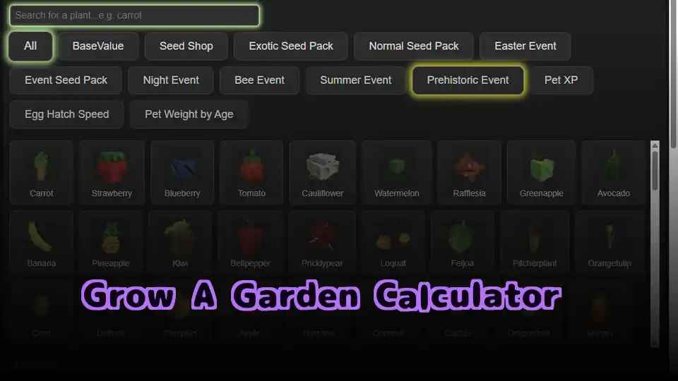 Grow A Garden Calculator​