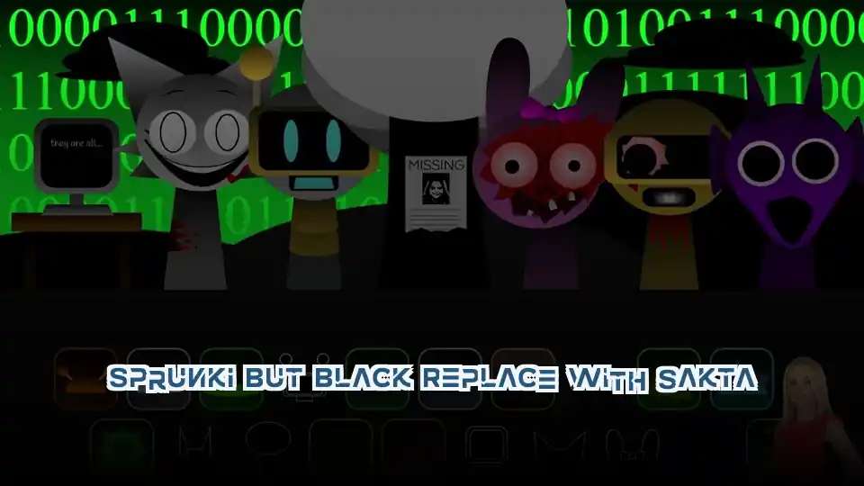 Sprunki But Black Replace with Sakta